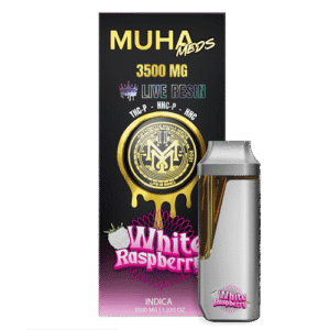 MUHA MEDS WHITE RASPBERRY 3500 MG DISPOSABLE| INDICA
